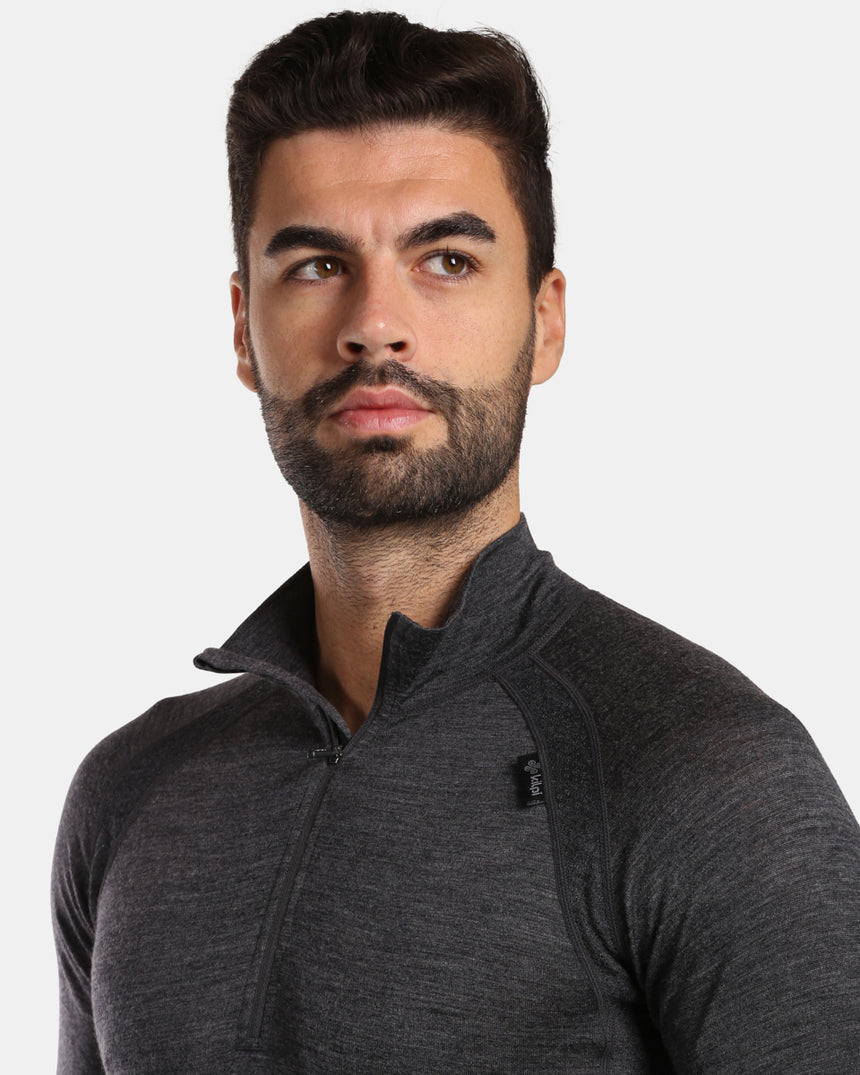 Men's long sleeve merino wool base layer top Kilpi JAGER-M