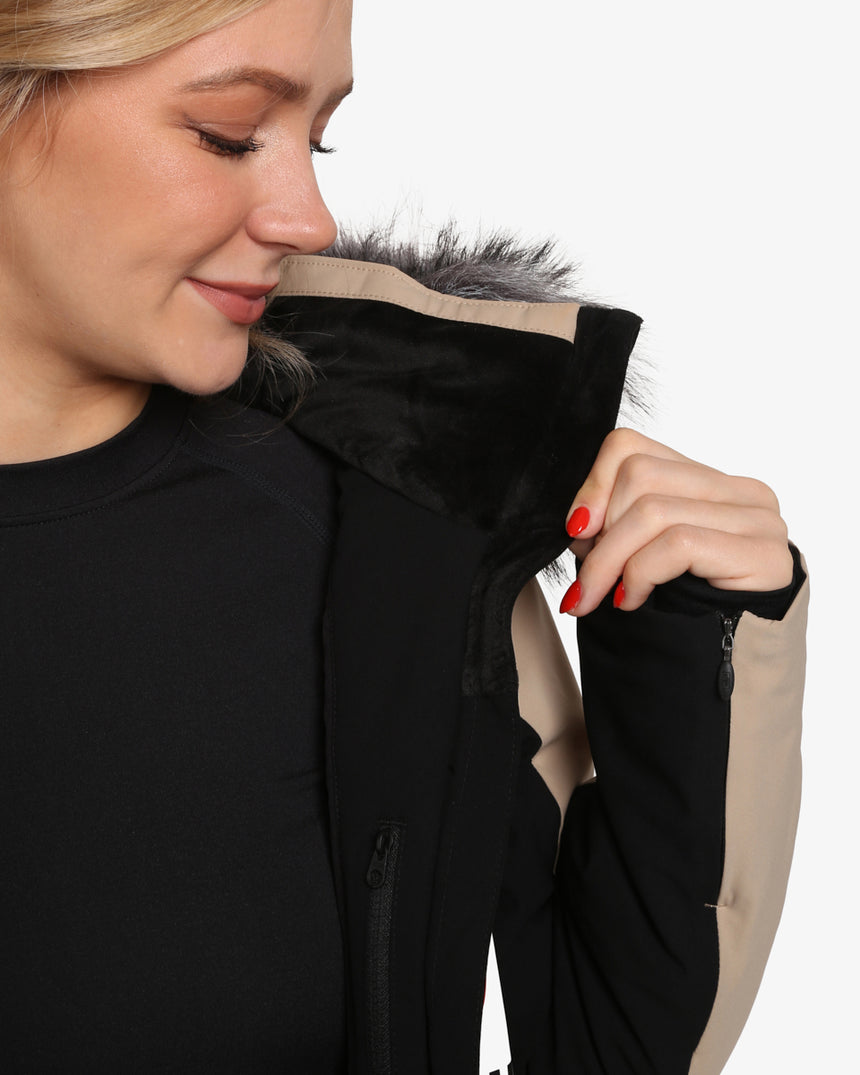 Women's ski jacket with integrated heating Kilpi CLAIR-W