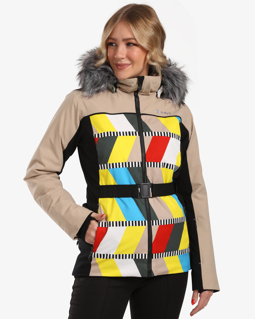 Women's ski jacket with integrated heating Kilpi CLAIR-W