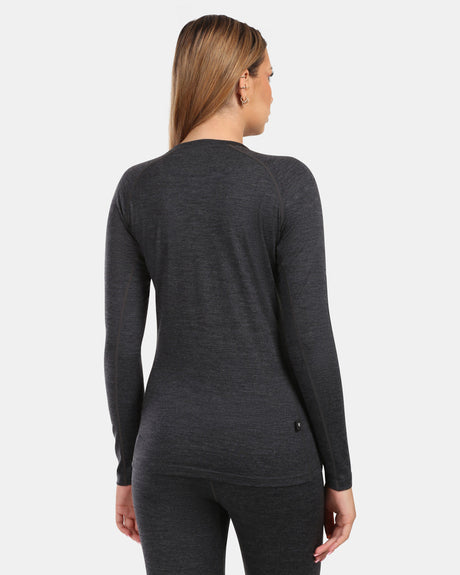 Women's merino wool base layer top Kilpi MAVORA TOP-W
